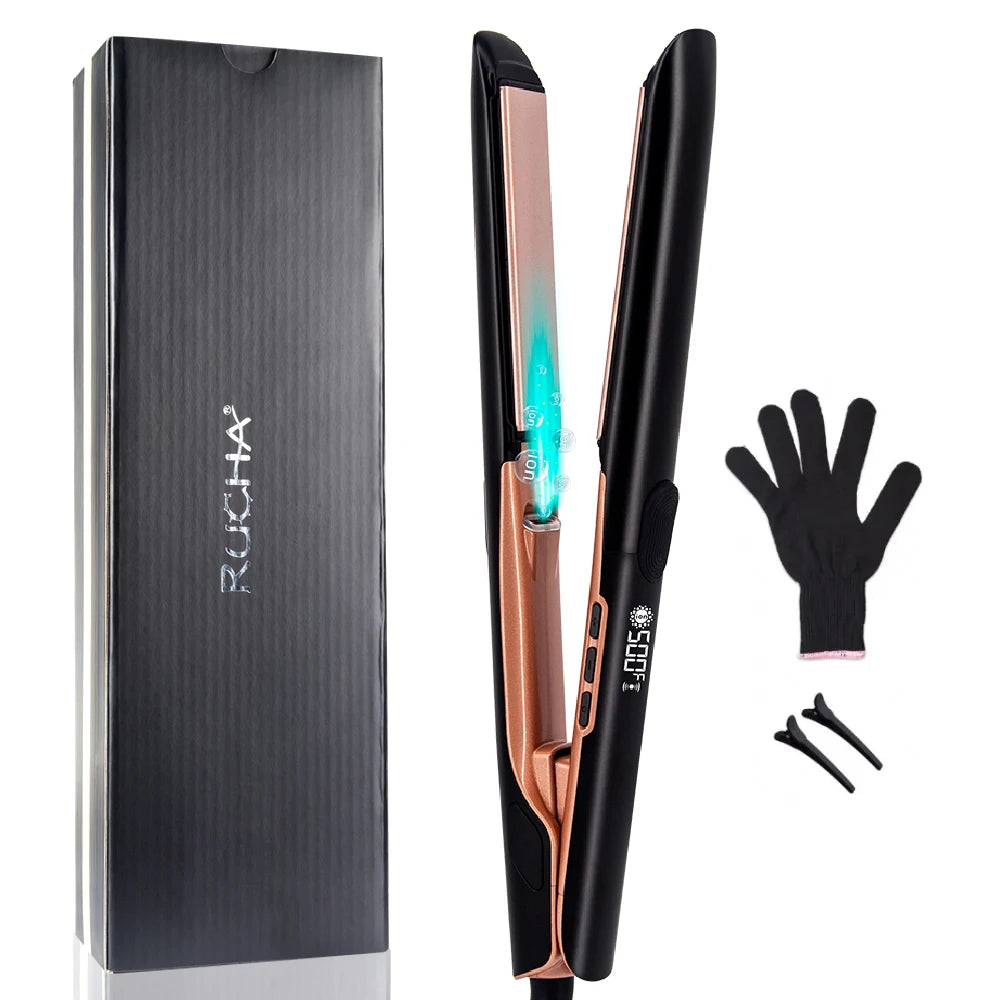 RUCHA Plasma Flat Iron 500F Hair Straightener Keratin Treatment For Frizzy Hair