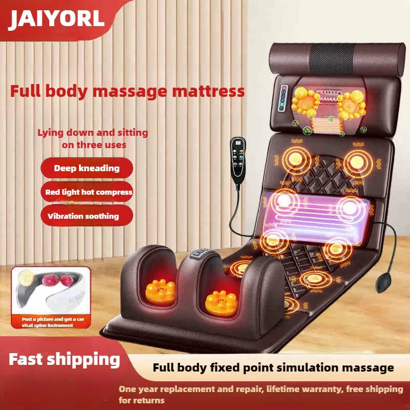 JAIYORL Electric Full Body Massage Mattress With Heat Control