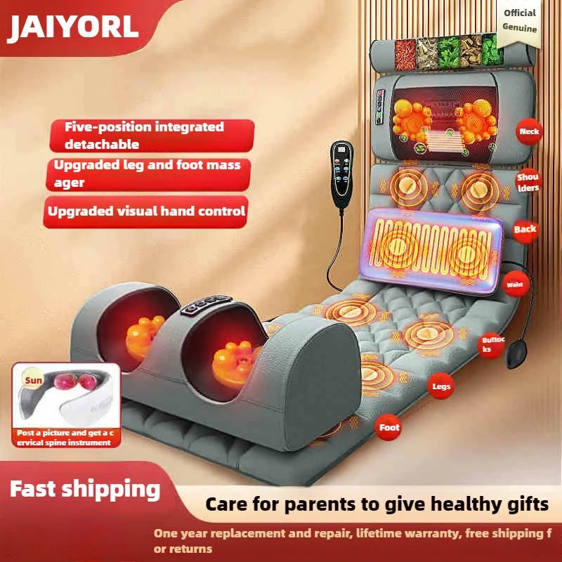 JAIYORL Multifunctional Lumbar Traction Massage Full Body Mattress Cushion