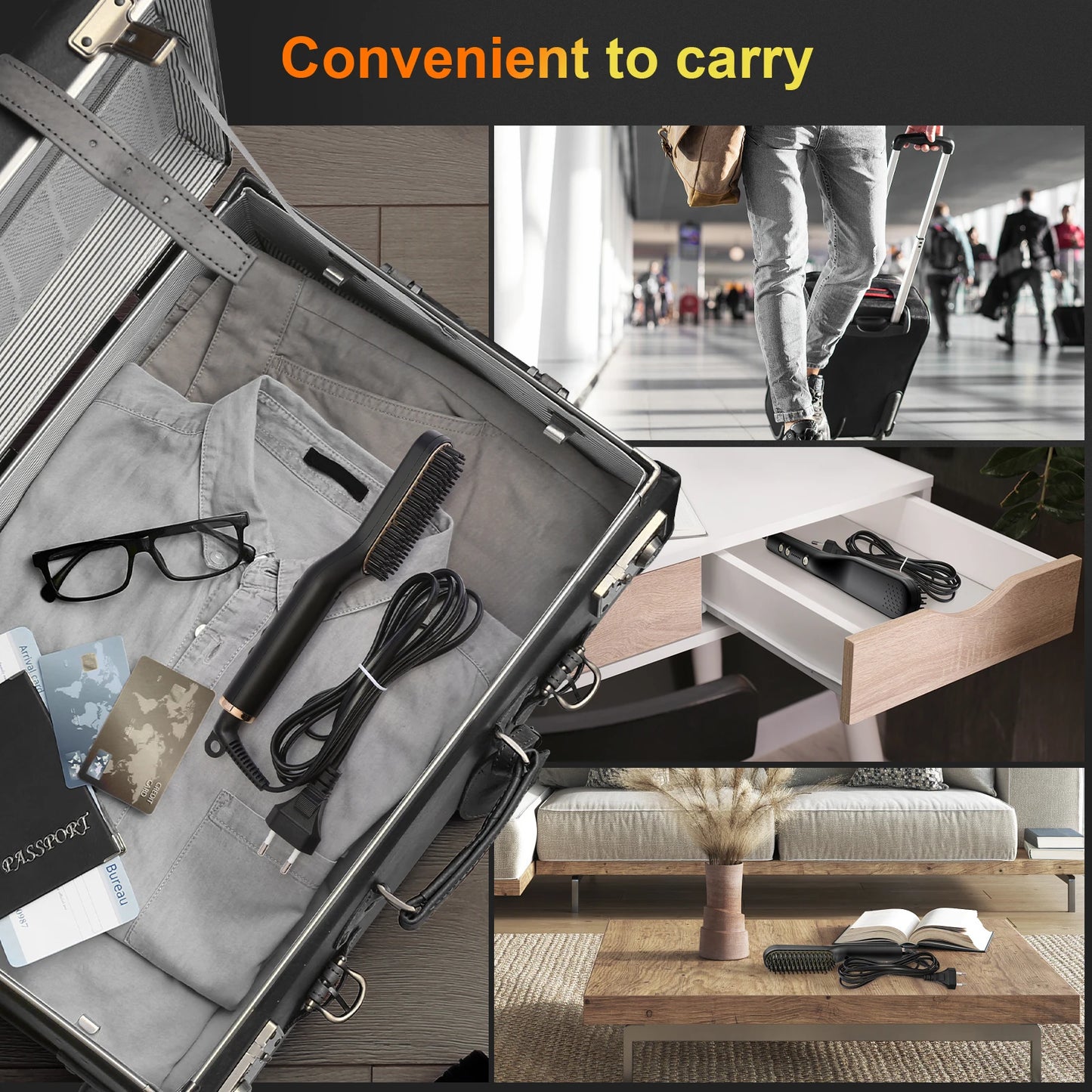 Anlan Beard Straightening Brush Multifunctional Hair Styler