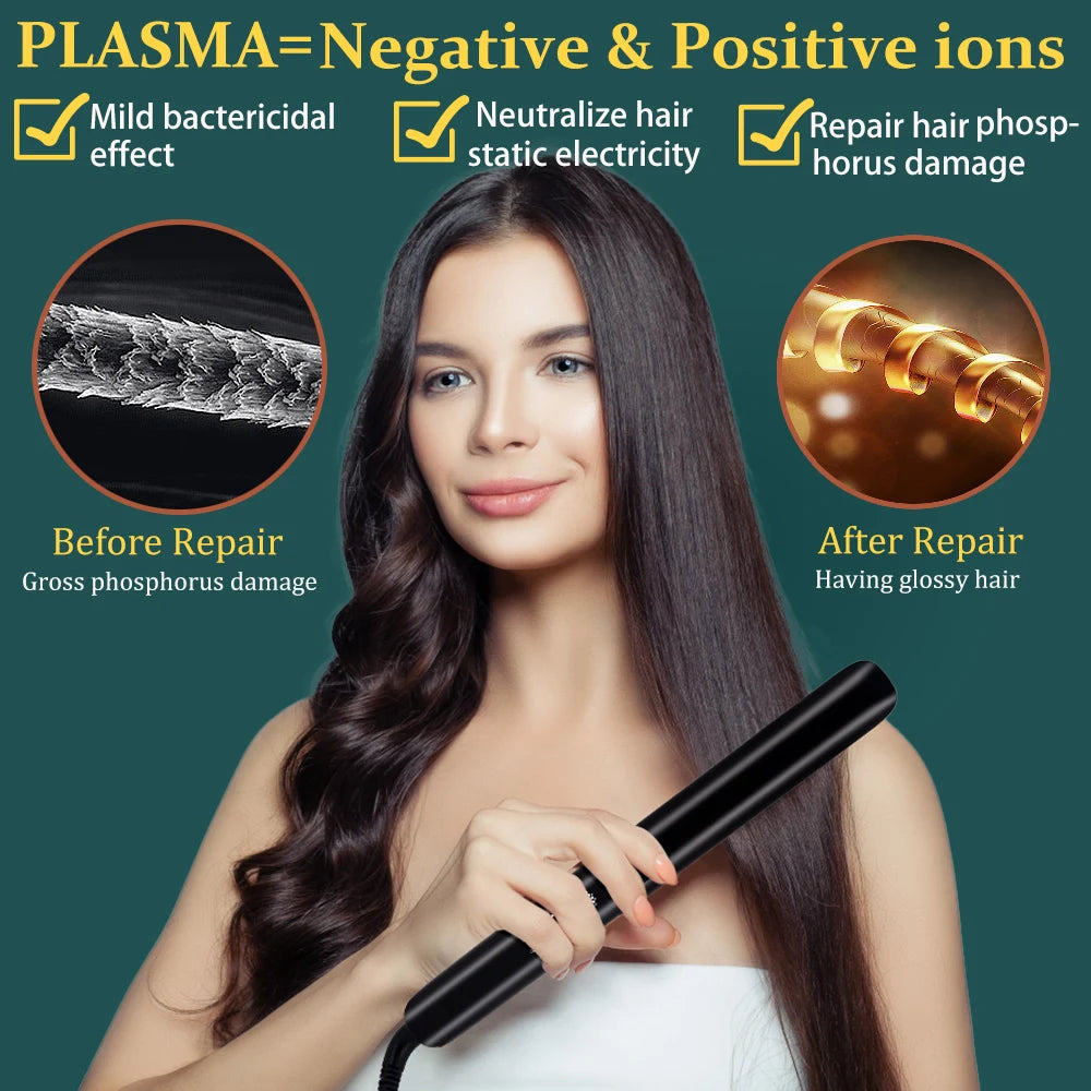 RUCHA Plasma Flat Iron 500F Hair Straightener Keratin Treatment For Frizzy Hair