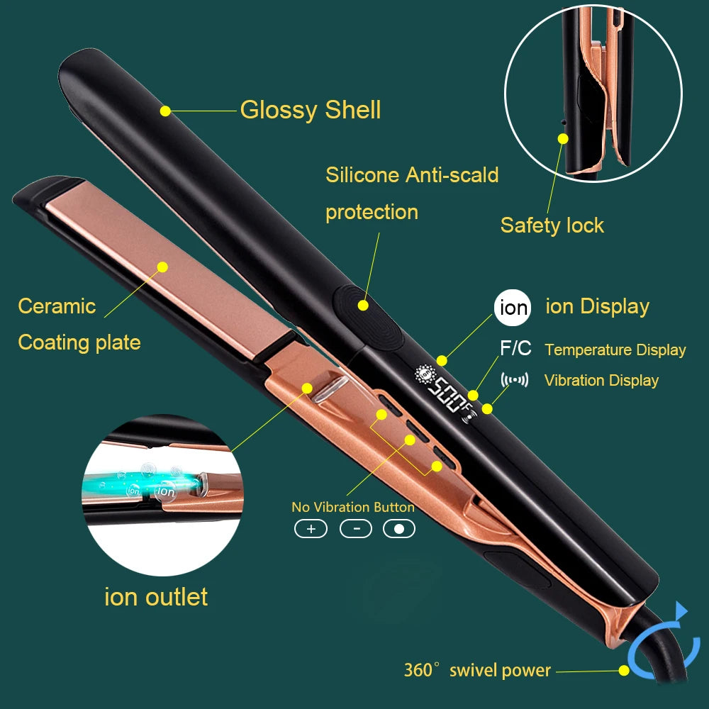 RUCHA Plasma Flat Iron 500F Hair Straightener Keratin Treatment For Frizzy Hair