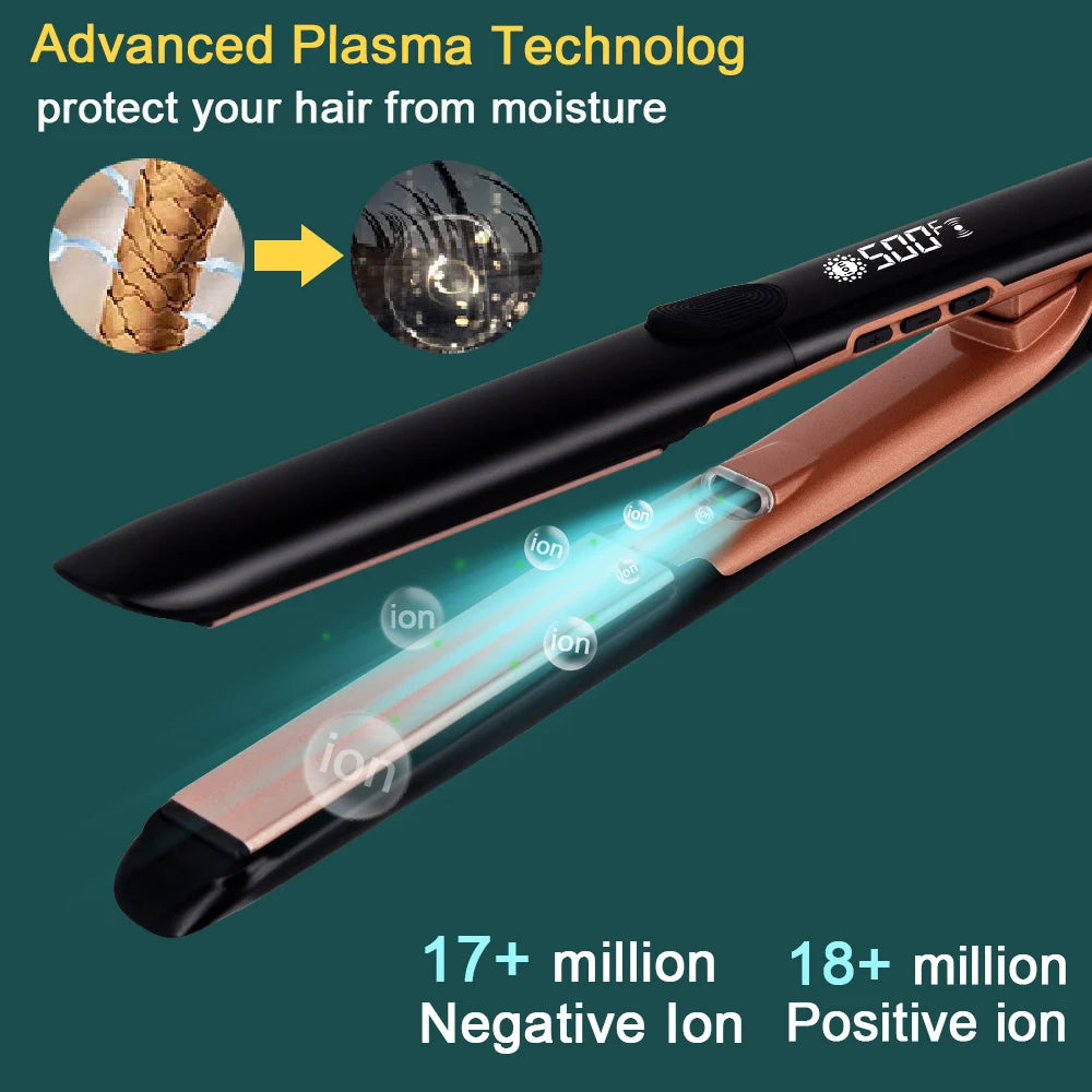 RUCHA Plasma Flat Iron 500F Hair Straightener Keratin Treatment For Frizzy Hair