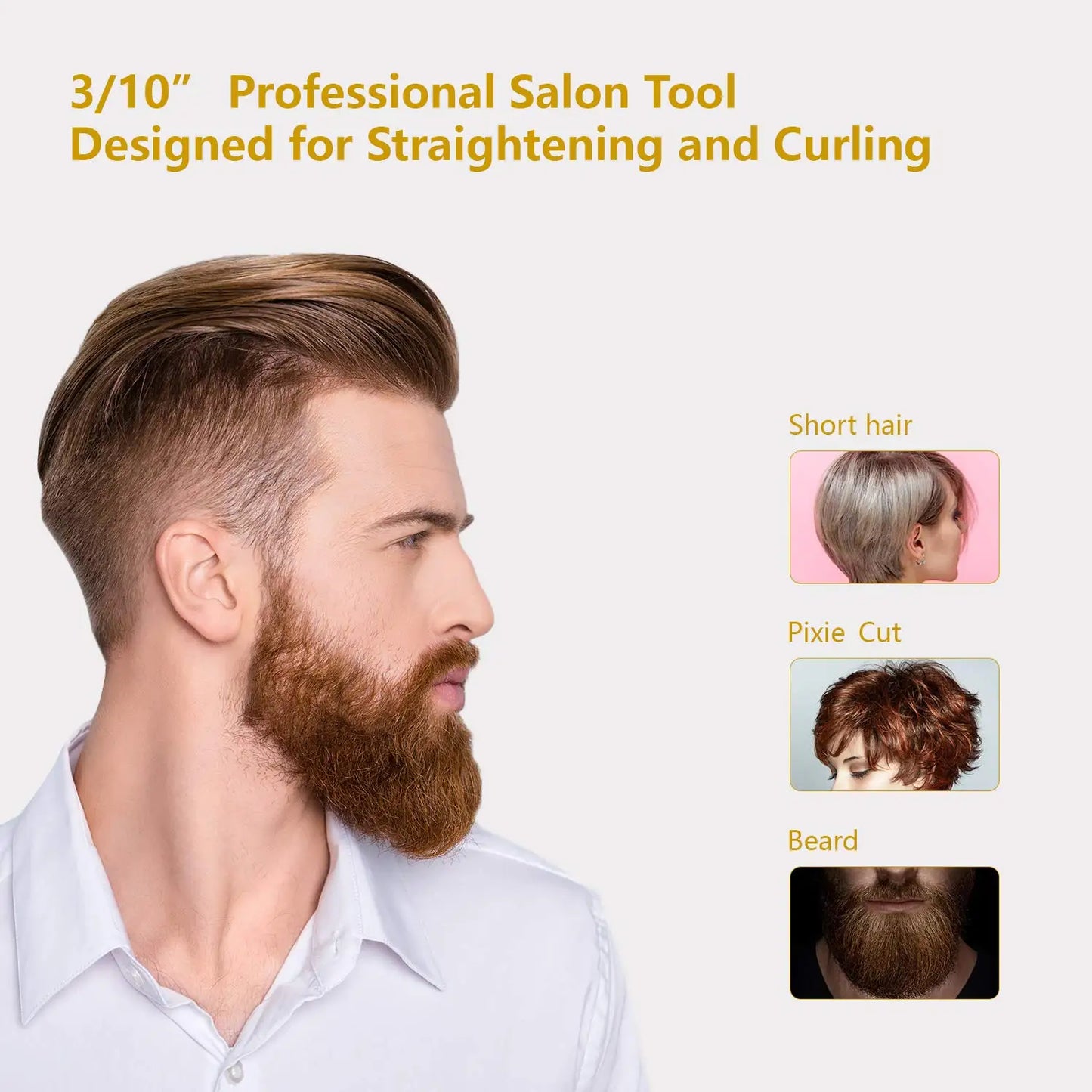 KIPOZI Titanium Hair Straightener Dual Voltage Flat Iron