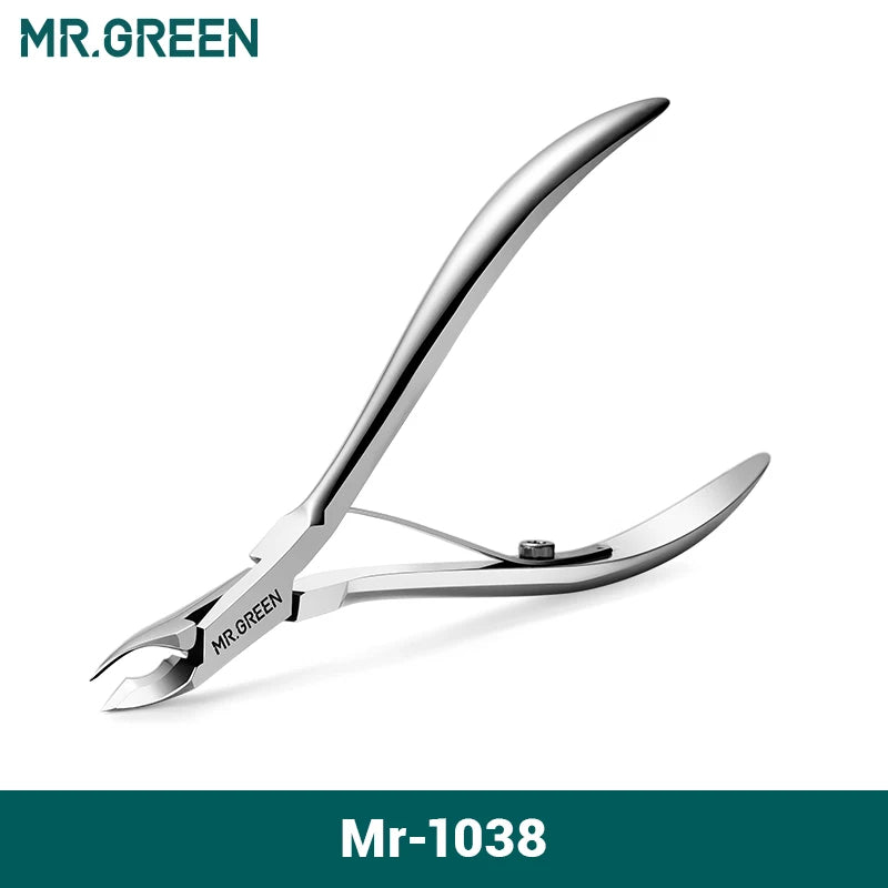 MR.GREEN Nail Cuticle Nipper Stainless Steel Manicure Scissors Tweezer