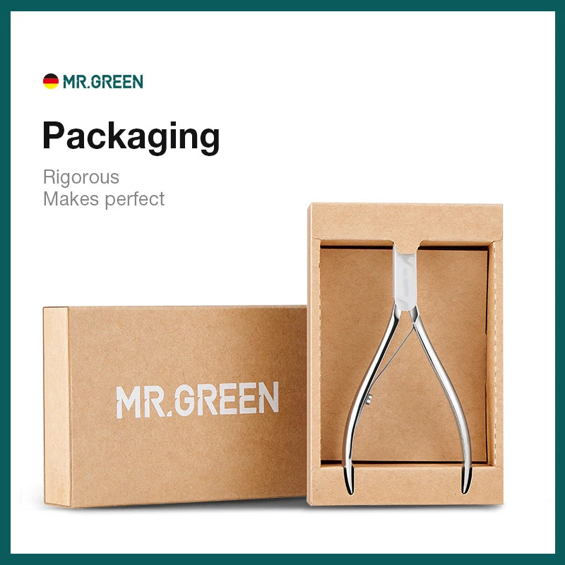 MR.GREEN Nail Cuticle Nipper Stainless Steel Manicure Scissors Tweezer