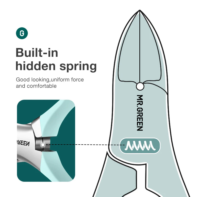 MR Green Ingrown Nail Clippers Stainless Steel Pedicure Tool