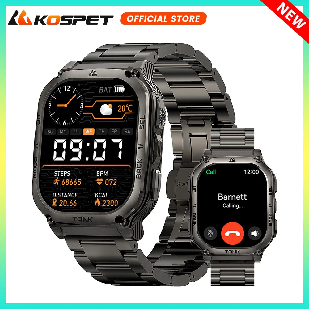 KOSPET Tank M3 Rugged Smartwatch For Men 60 Day Battery