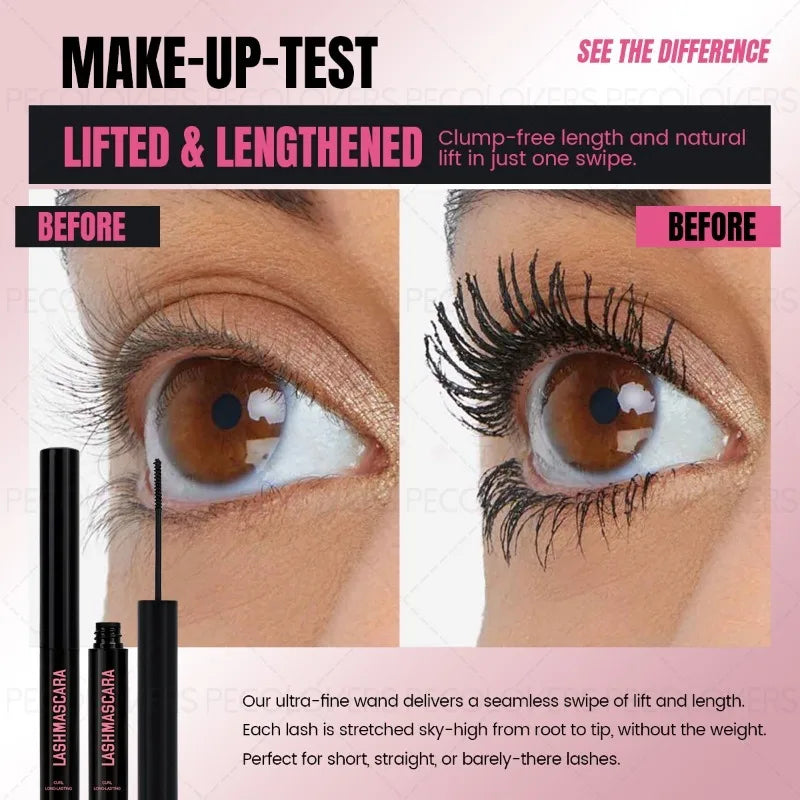 1 Pcs Waterproof and Sweat-proof Black Tube Mascara, Thick Eyelashes, Natural and Long-lasting, Eye Cosmetics, Slender eyelashes