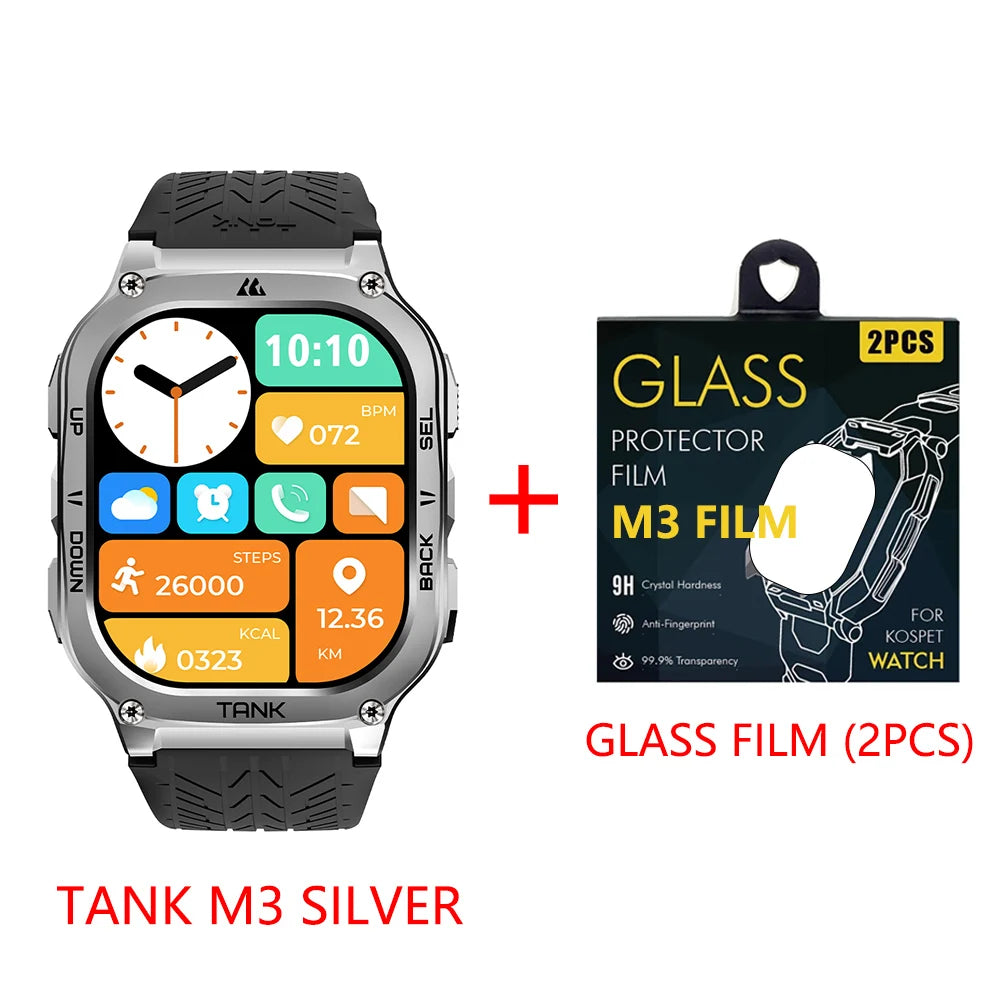 KOSPET Tank M3 Rugged Smartwatch For Men 60 Day Battery
