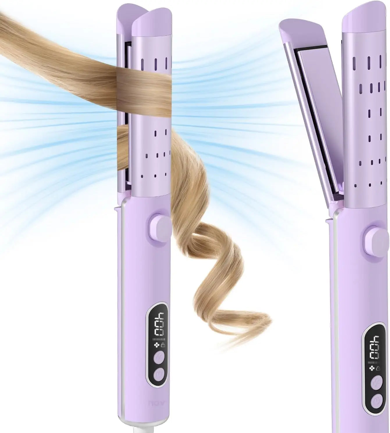NOVUS Airflow Curling Iron 2 In 1 Ceramic Flat Iron