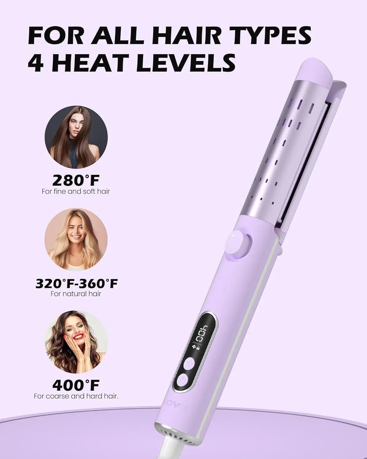 NOVUS Airflow Curling Iron 2 In 1 Ceramic Flat Iron