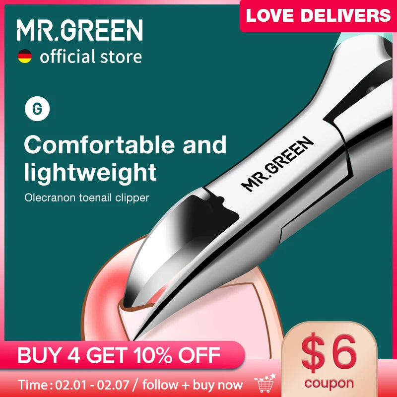 MR.GREEN Ingrown Nail Clippers Stainless Steel Pedicure Tools
