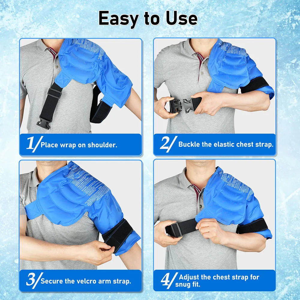 Shoulder Ice Pack Wrap for Hot Cold Therapy Pain Relief