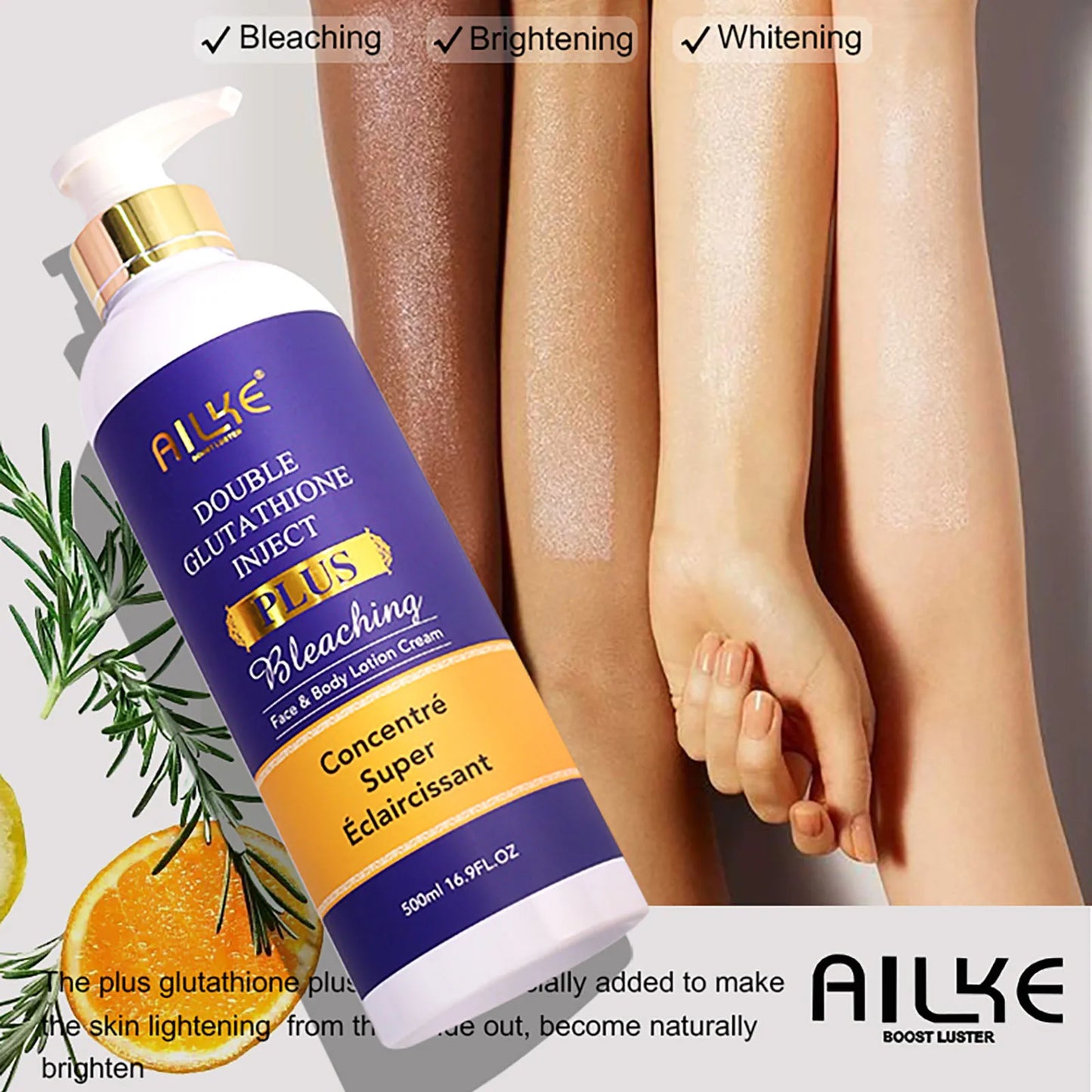 AILKE Double Glutathione Brightening Face Serum for Freckles