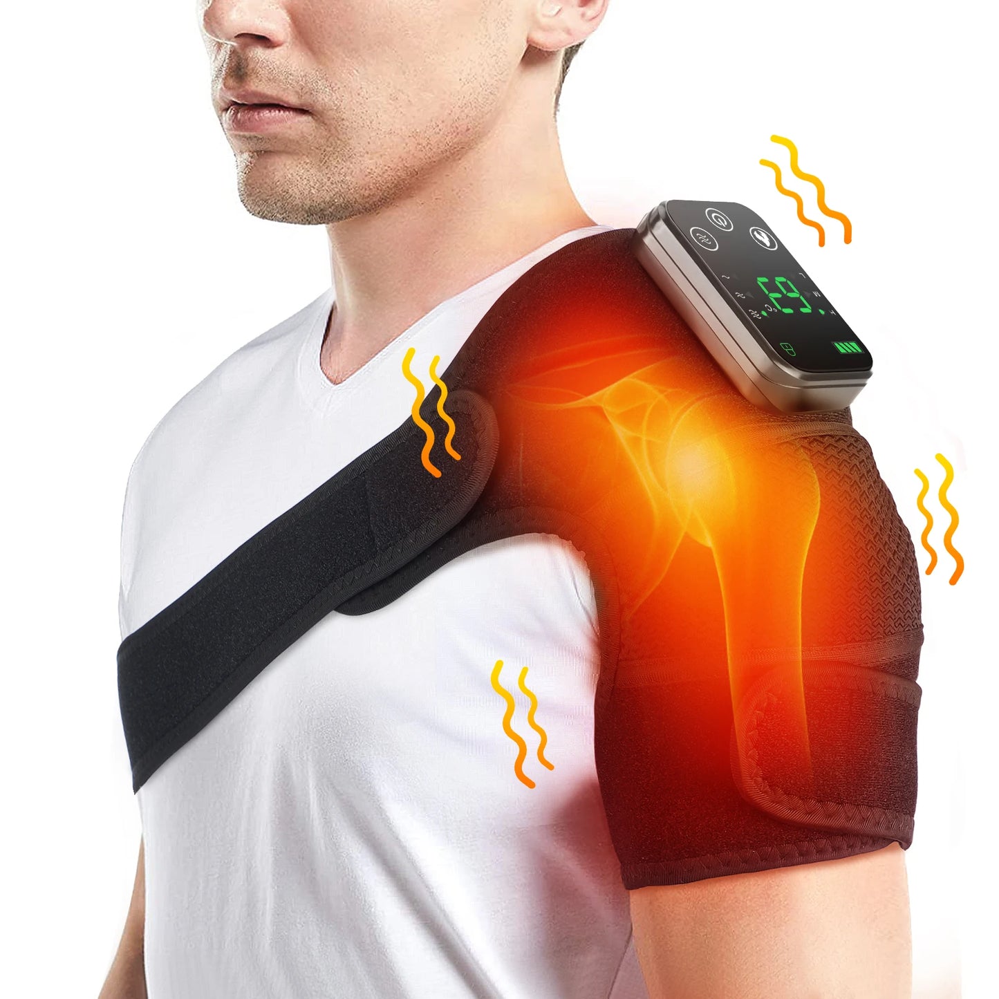 PASTSKY Multifunctional Shoulder Support Belt 3 In 1 Massager
