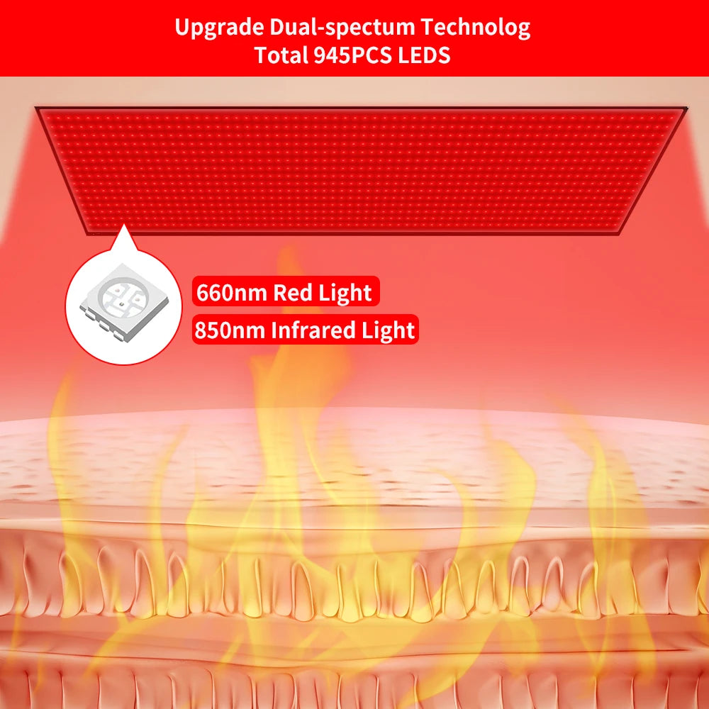 Red Light Therapy Full Body Mat LED Beads Relaxation Pad