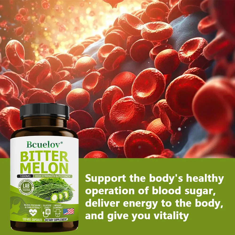 Bcuelov Bitter Melon Capsules For Blood Sugar And Circulation