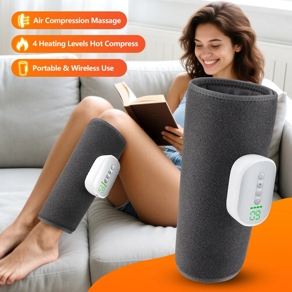 4-speed Hot Compress Airbag, 4-speed, 8-speed Force Calf Massager, 2000mAh Electric Leg Beauty Device for Health Care