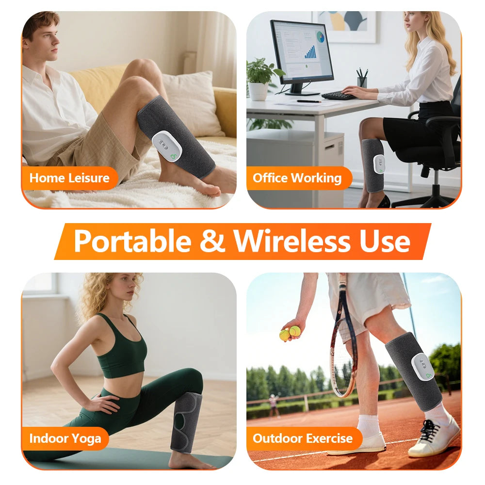Hailicare Wireless Calf Massager Air Pressure 8 Levels
