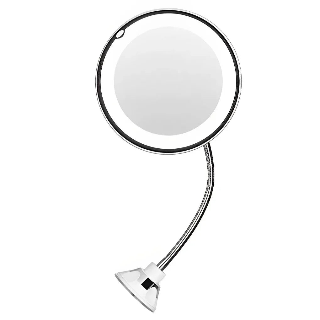 Rotating Makeup Mirror With LED Light Magnifying Tool