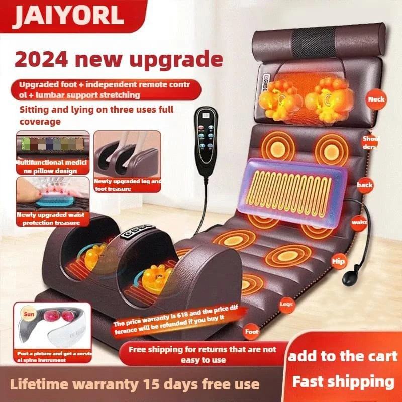 JAIYORL Electric Full Body Massage Mattress With Heat Control