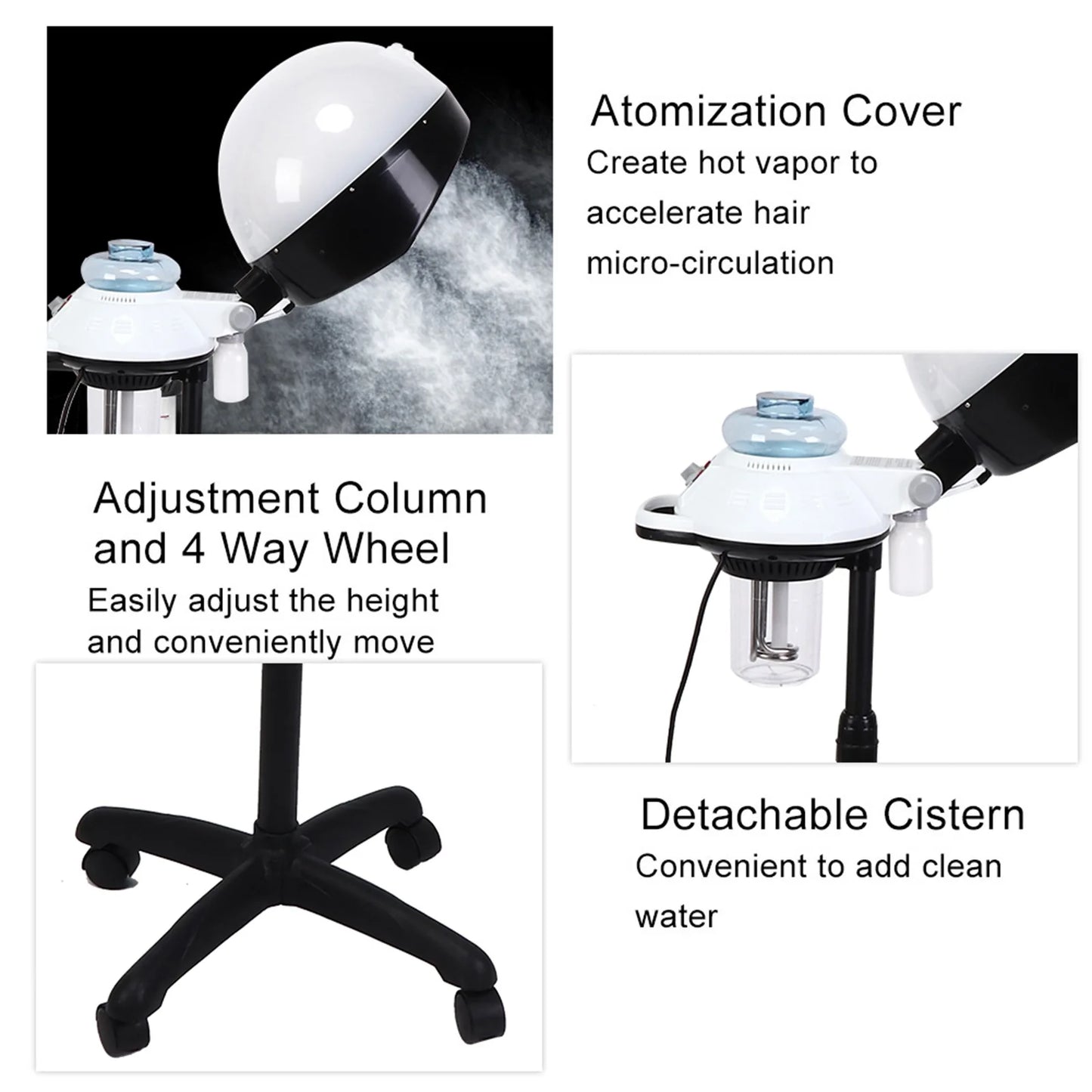 Spa Hair Steamer for Salon Treatments and Conditioning