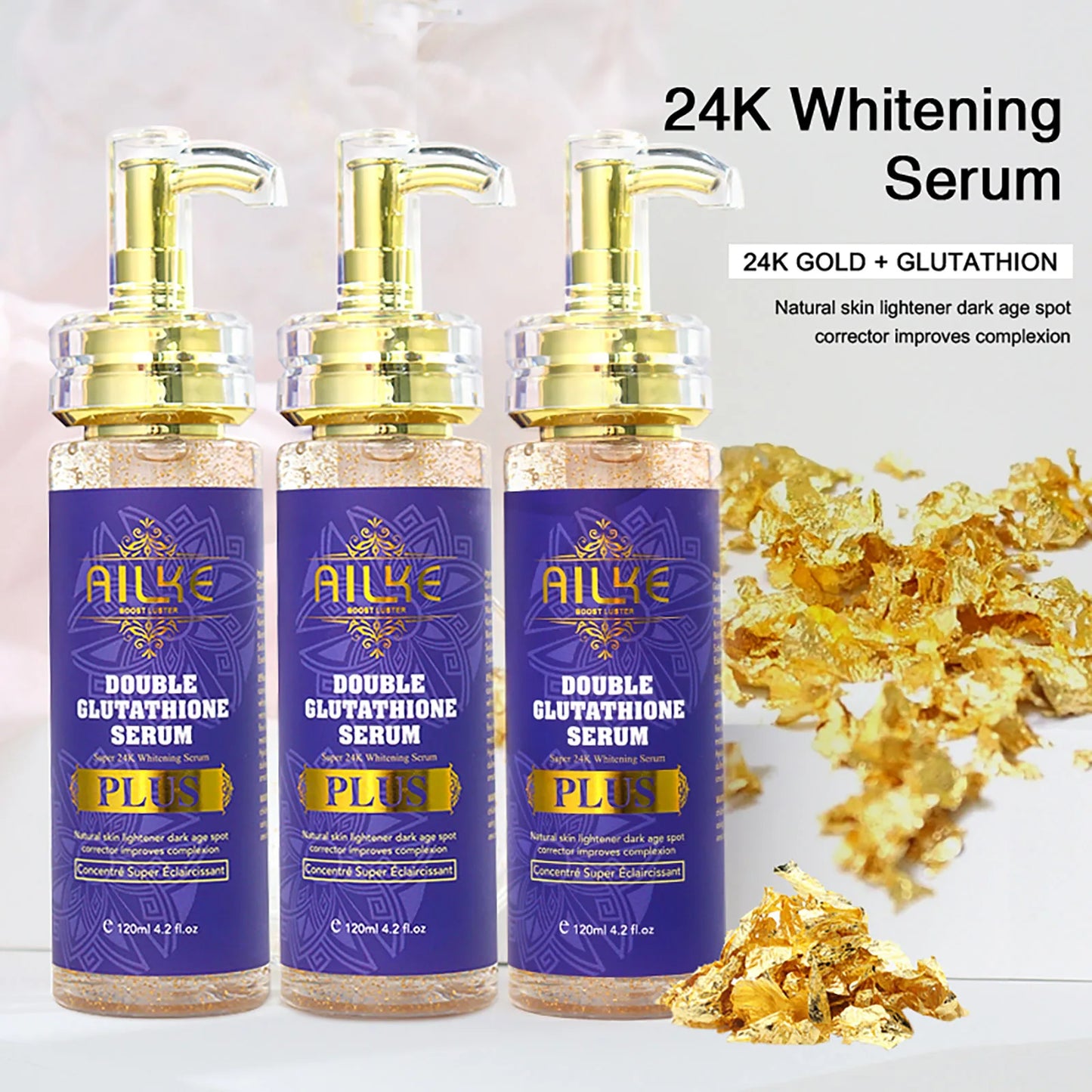 AILKE Double Glutathione Brightening Face Serum for Freckles
