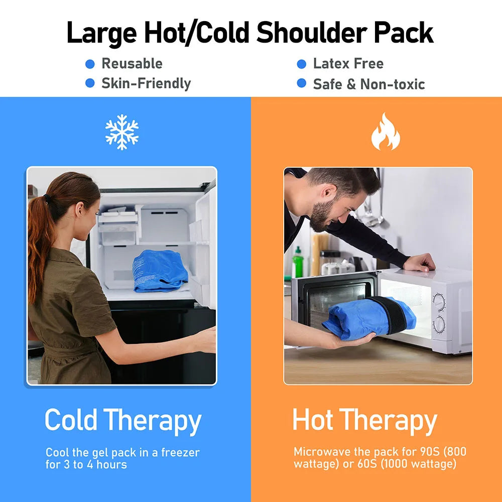 Shoulder Ice Pack Wrap for Hot Cold Therapy Pain Relief