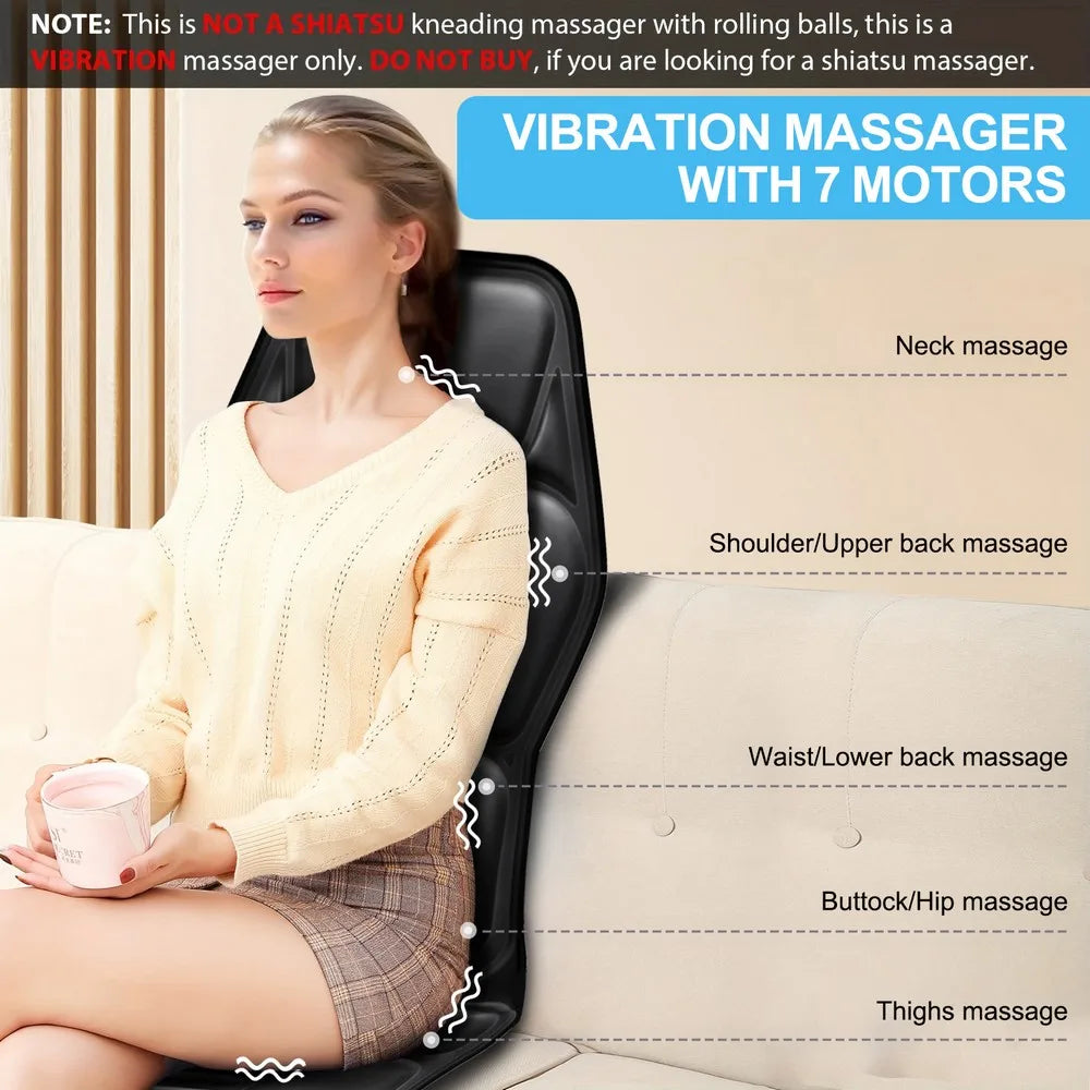 Homemassa Massage Chair Pad With Heat For Back Pain Relief
