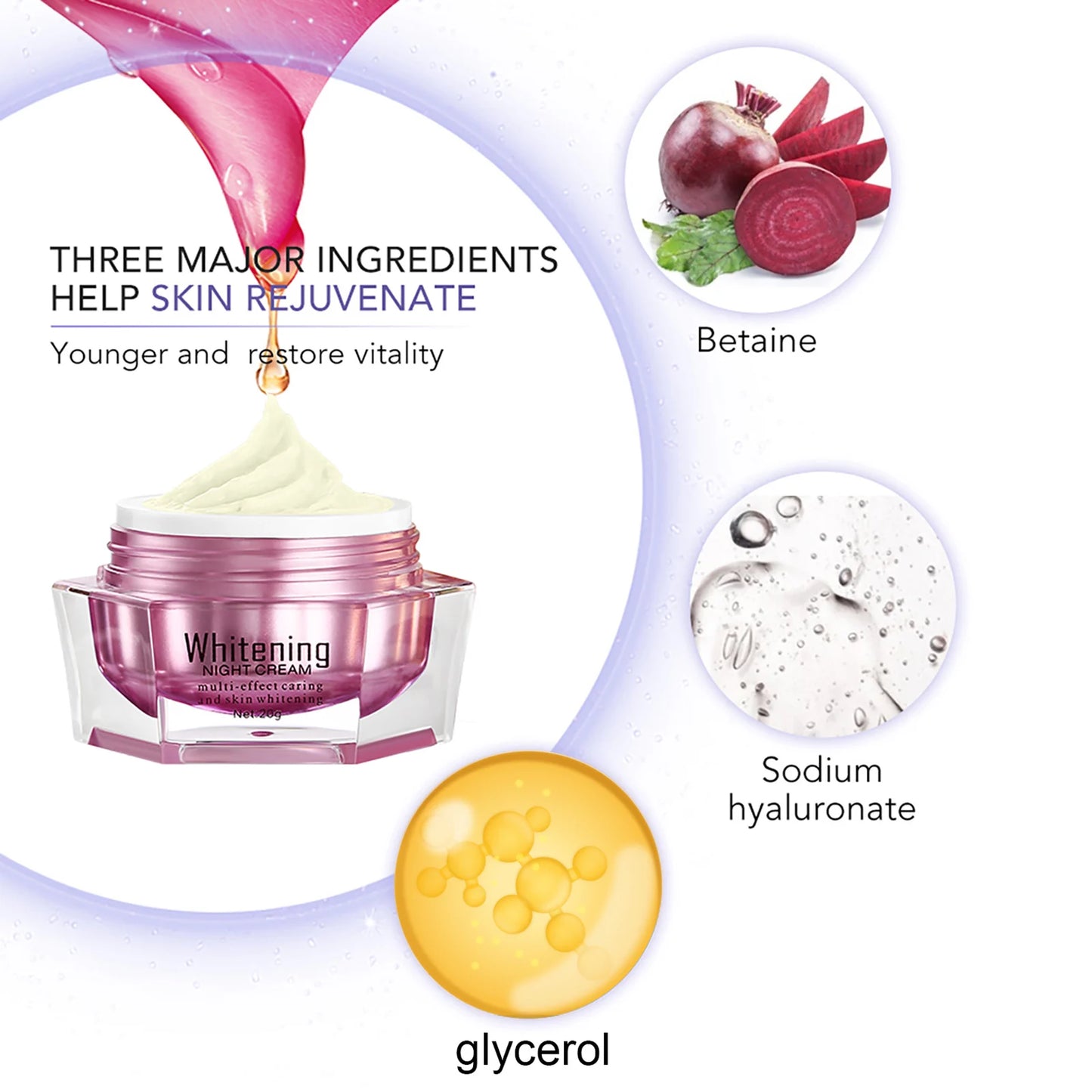 KYLIEFIT Whitening Anti Aging Freckle Face Cream Collagen Hyaluronic Acid