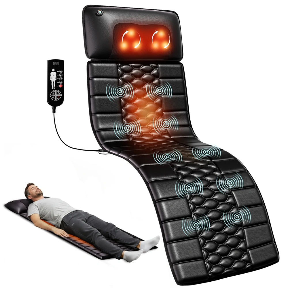 HOMEMASSA Shiatsu Full Body Massage Mat With Heat 9 Levels