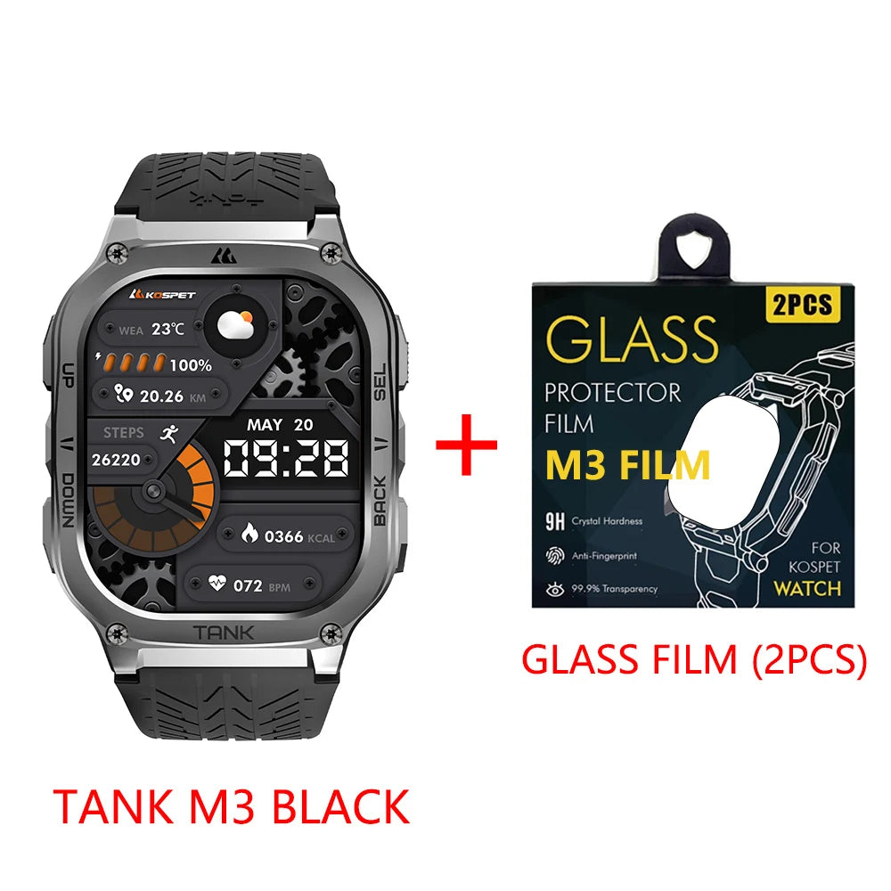 KOSPET Tank M3 Rugged Smartwatch For Men 60 Day Battery