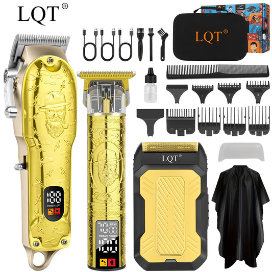 LQTElectric Cordless Hair Clipper Set For Men Beard Grooming