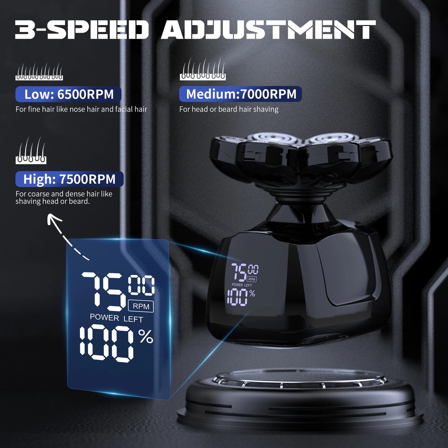 Sejoy 6-In-1 Waterproof Electric Razor With Nose Trimmer