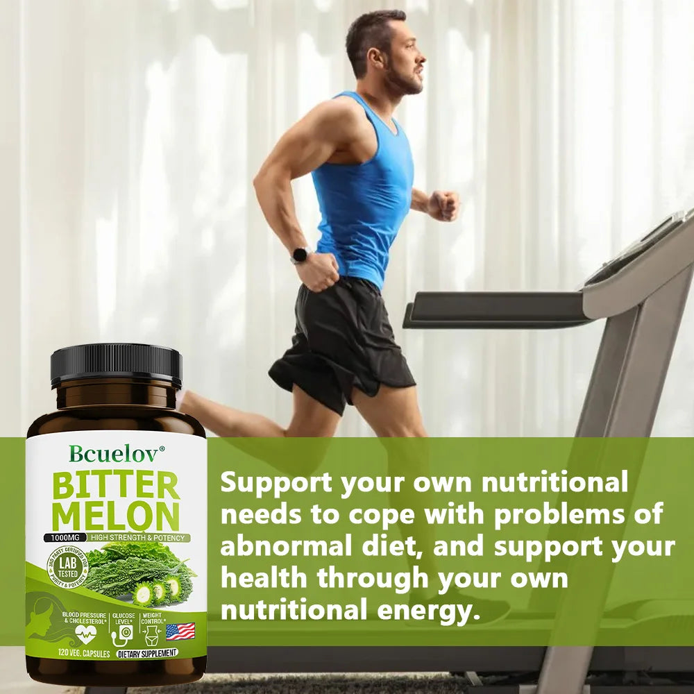 Bcuelov Bitter Melon Capsules For Blood Sugar And Circulation
