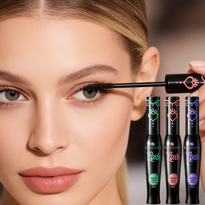 Waterproof eye black, durable formula, not easy to smudge, thick curl, suitable for Halloween makeup, containing plant squalane