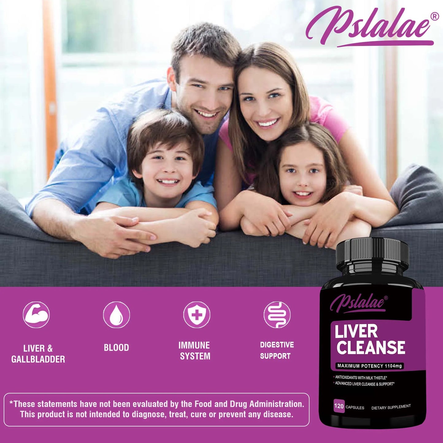 PslalaeCharge Liver Cleanse Detox Supplement with Artichoke Berberine Turmeric