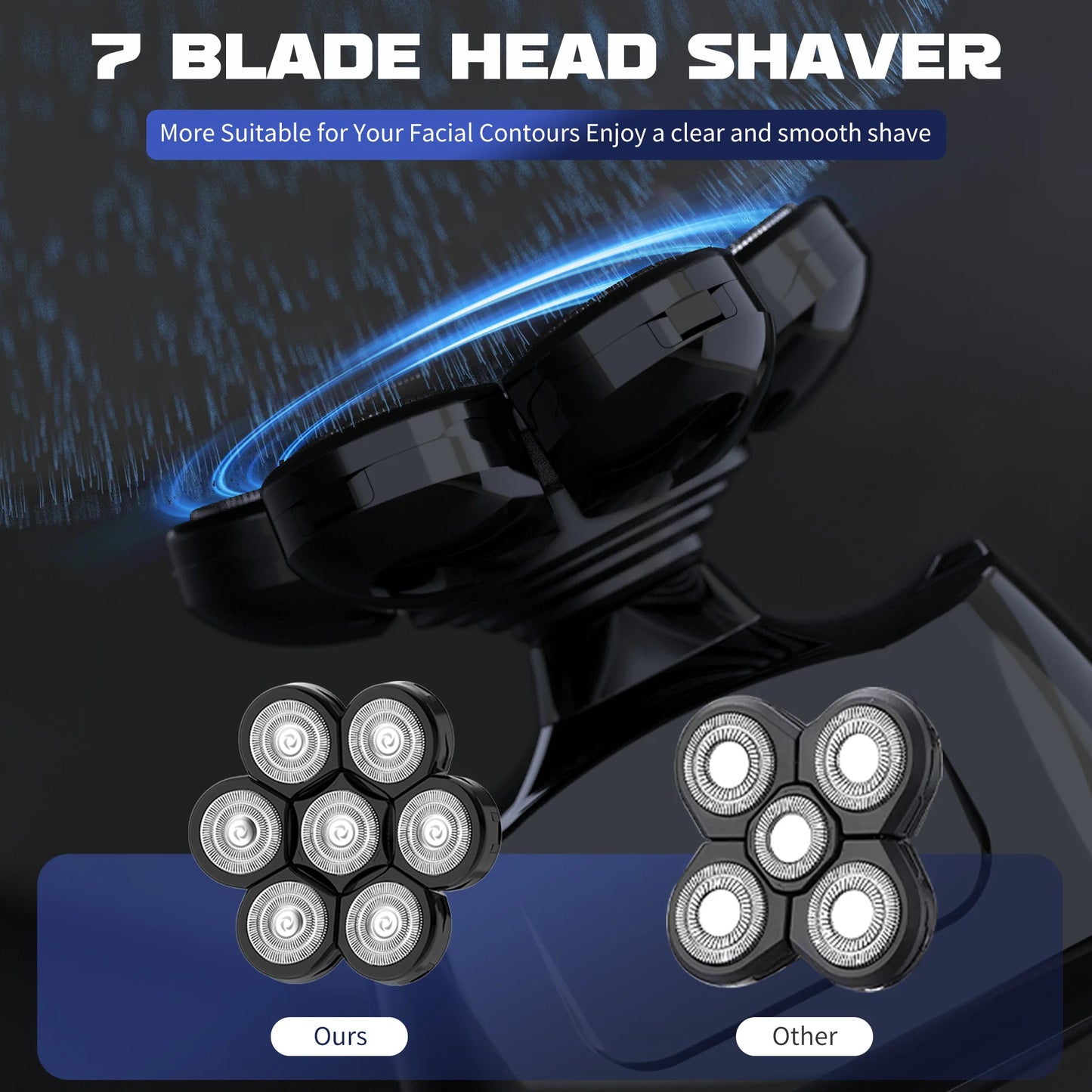 Sejoy 6-In-1 Waterproof Electric Razor With Nose Trimmer