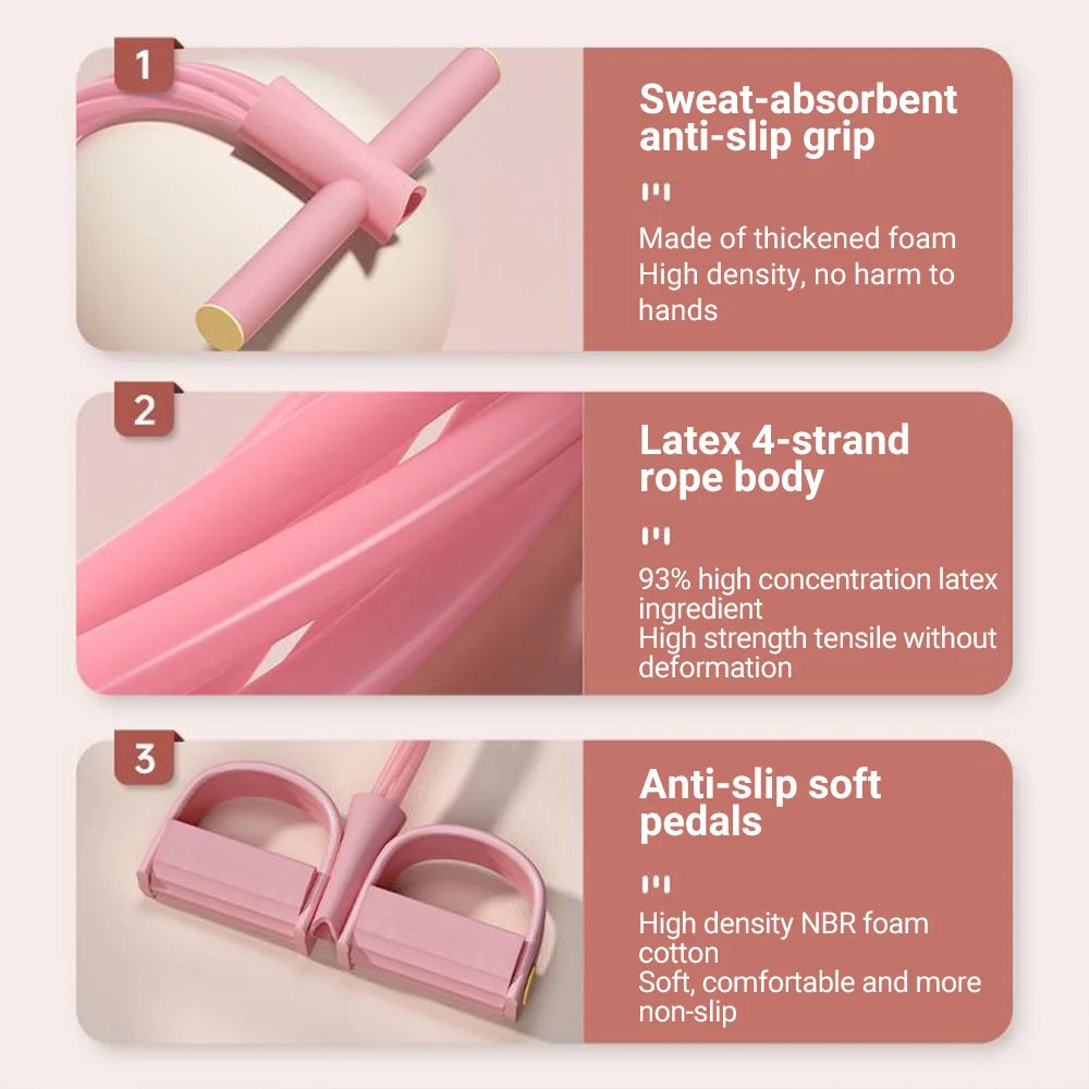 Six-Tube Resistance Band Tension Rope For Full Body Workout