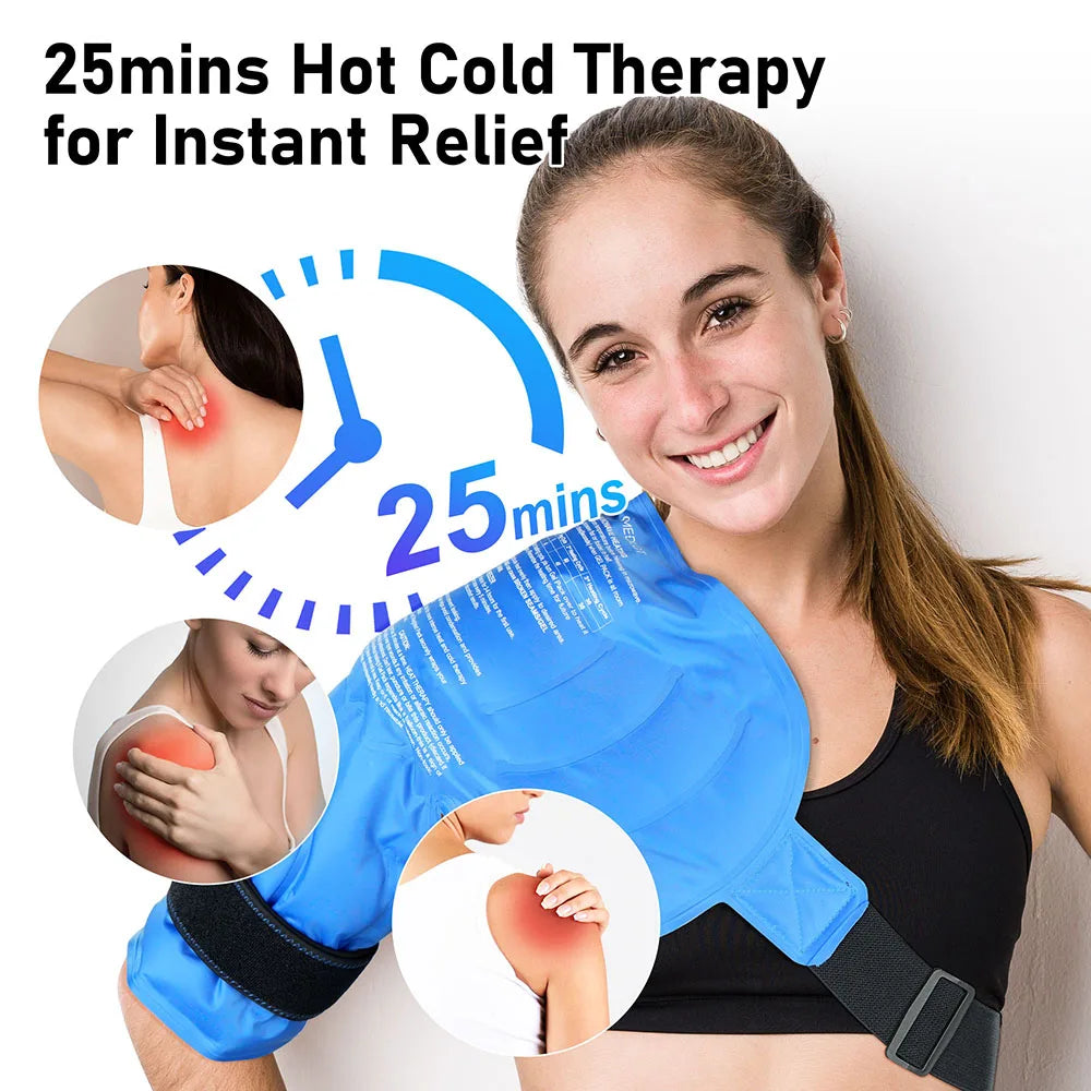 Shoulder Ice Pack Wrap for Hot Cold Therapy Pain Relief