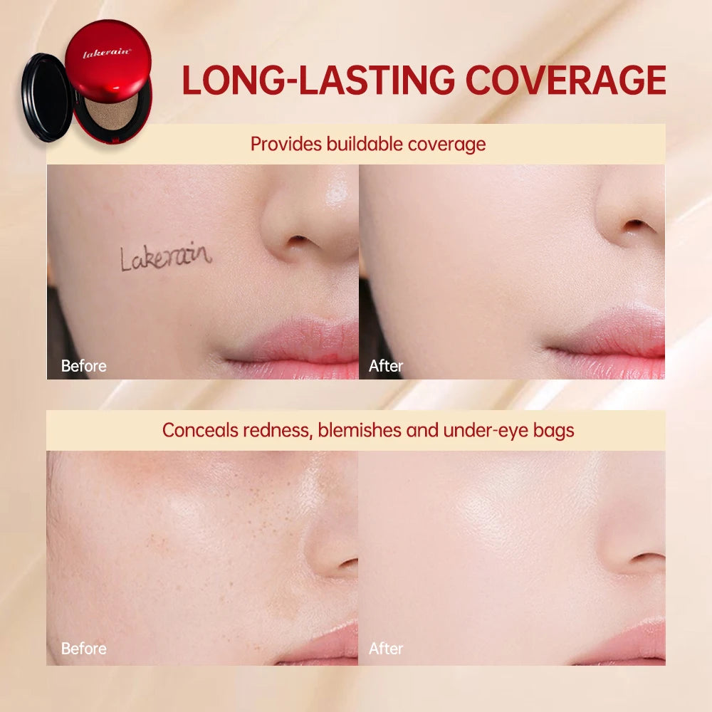 Lakerain Super Cushion Foundation Waterproof Long Lasting Brightening