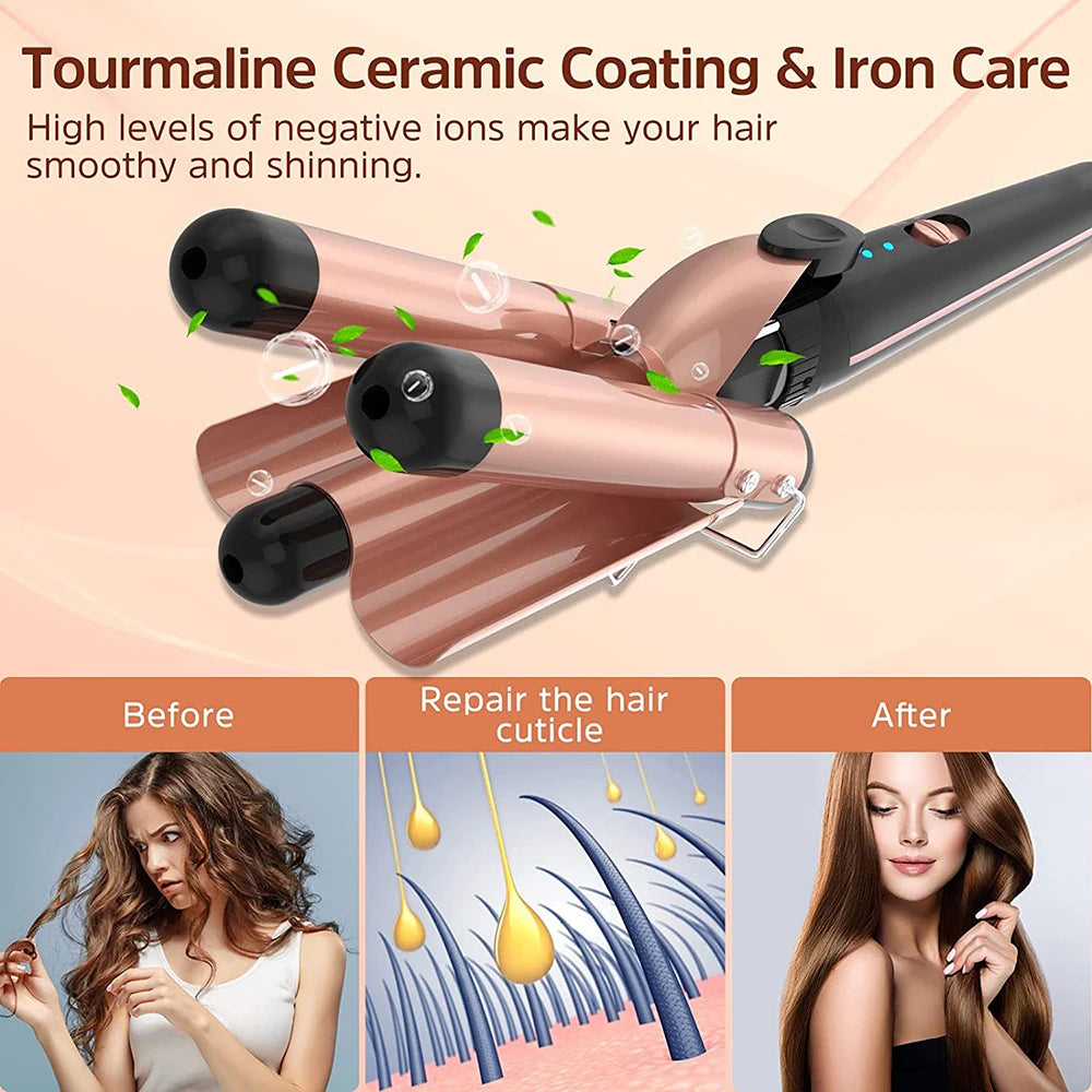 HAOYUNMA 5 In 1 Hair Waver And 3 Barrel CurlingIron