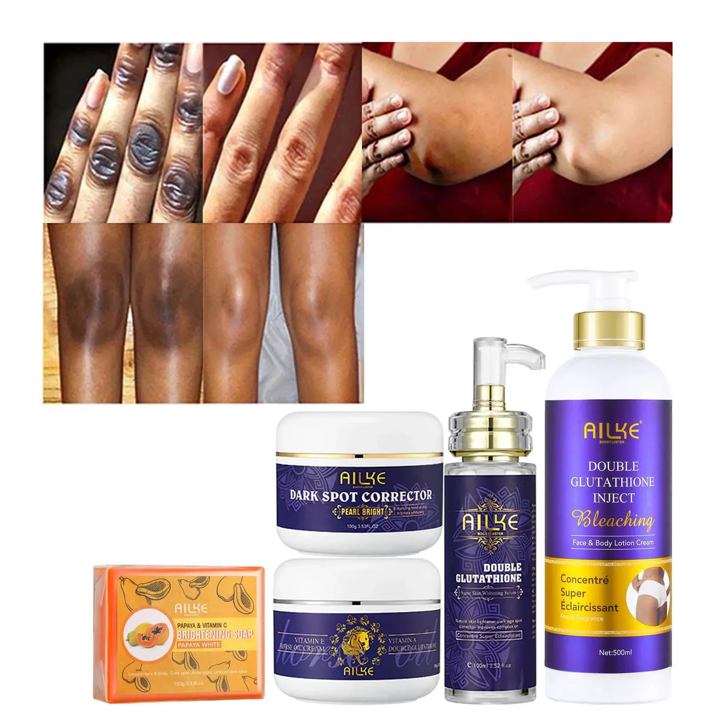 AILKE Glutathione 5 In 1 Skin Care Kit For Brightening