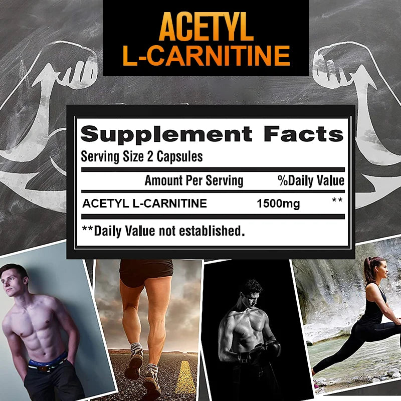 Beworths 1500mg L-Carnitine Capsules For Muscle Growth Energy