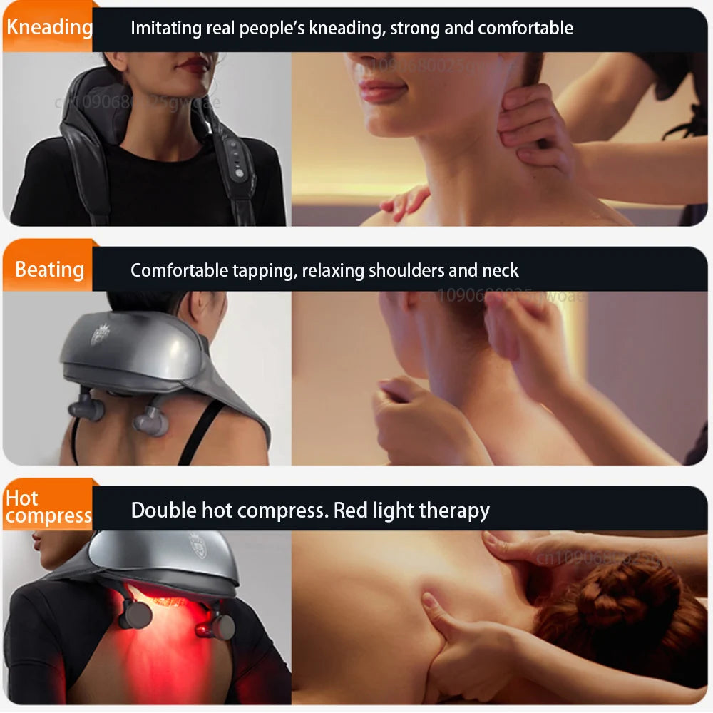 Neck and Shoulder Massager With Heat For Deep Tissue Relief