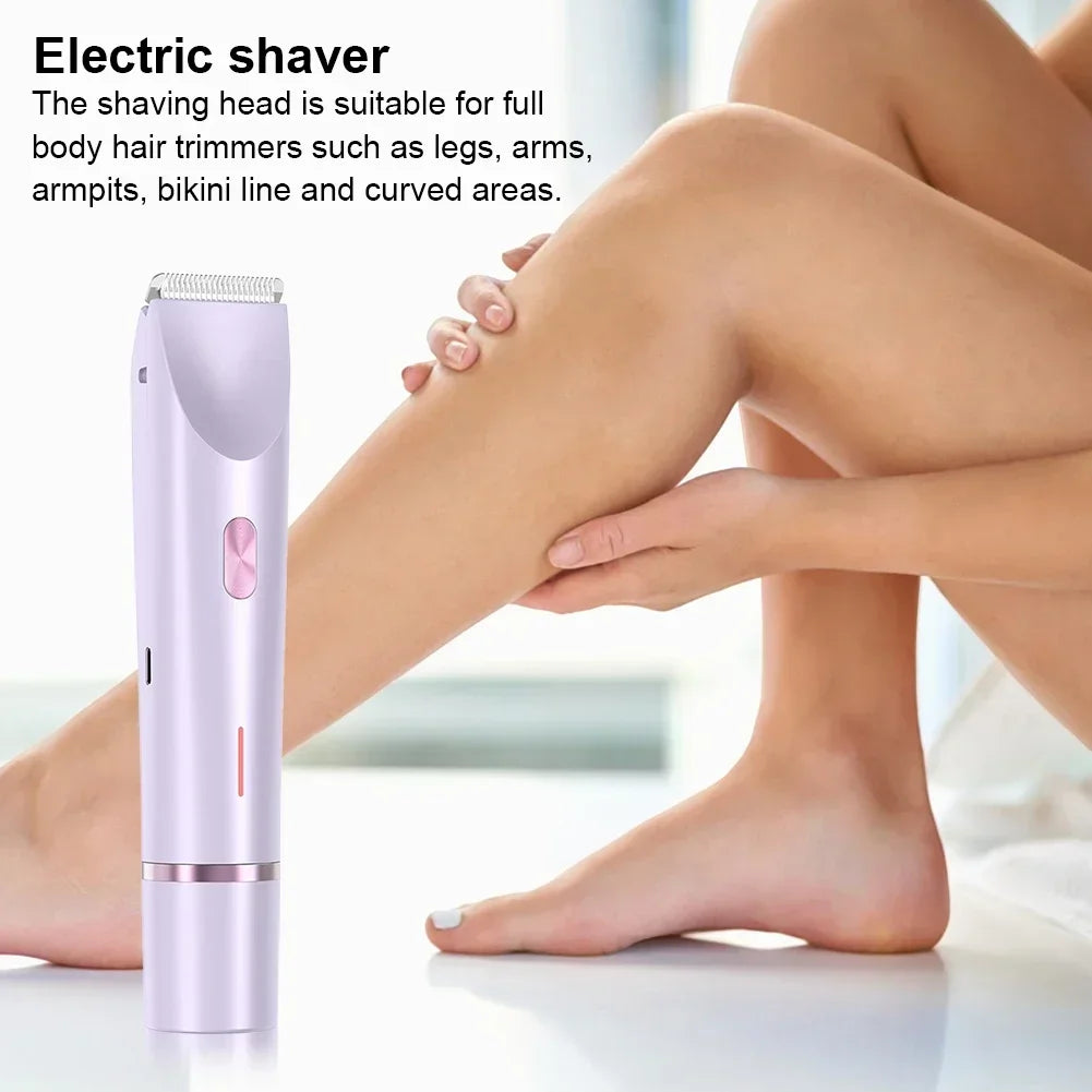 Women Electric Razor 2 in 1 Dual Head Bikini Trimmer