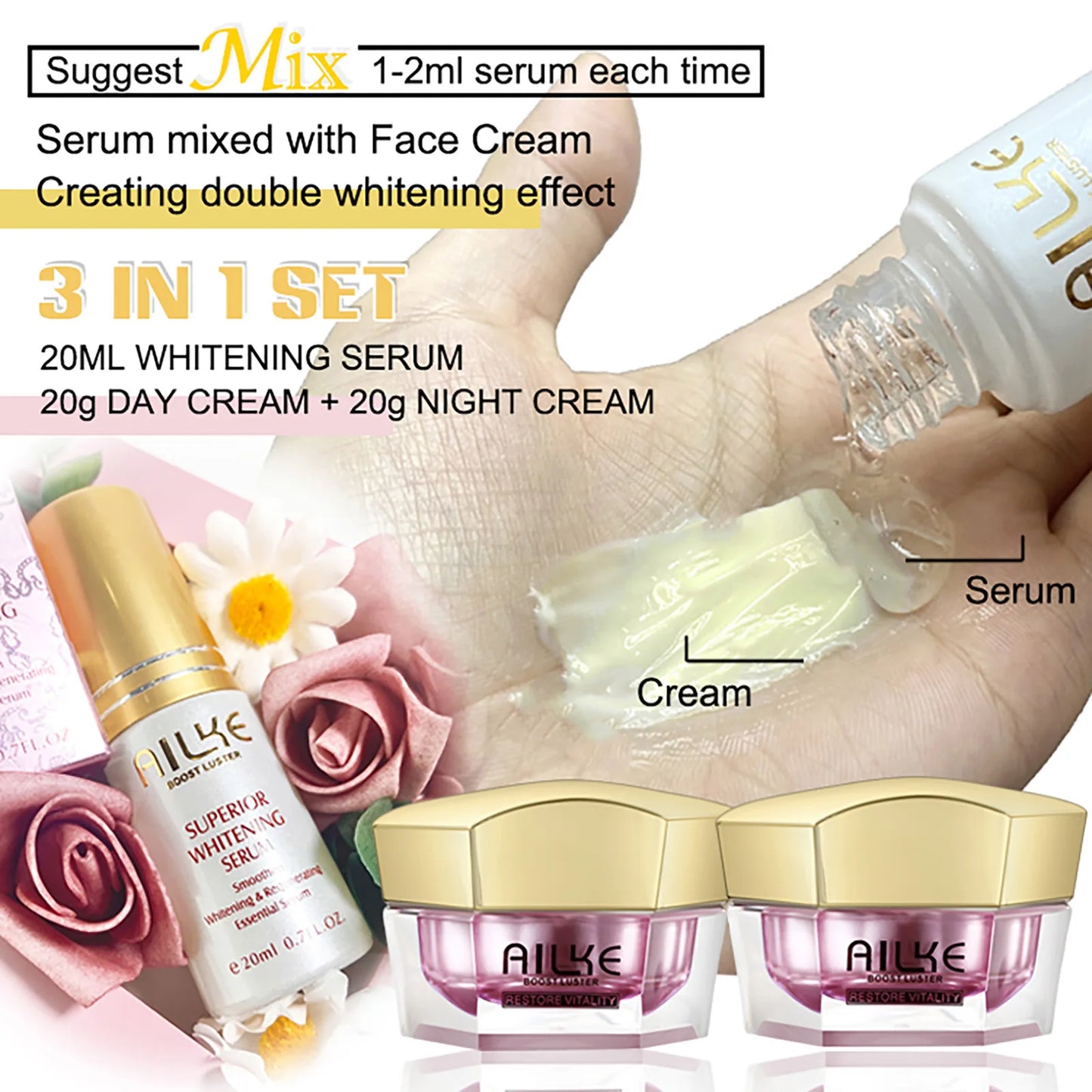 KYLIEFIT Whitening Anti Aging Freckle Face Cream Collagen Hyaluronic Acid