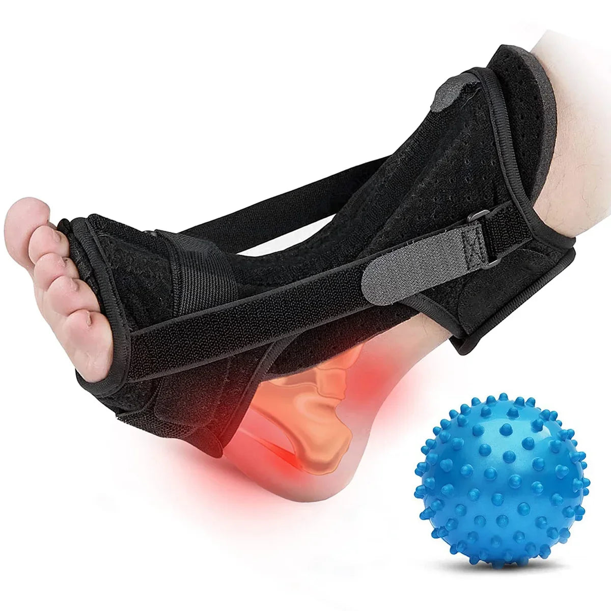 Plantar Fasciitis Night Splint Adjustable Breathable Foot Drop Brace Orthotic