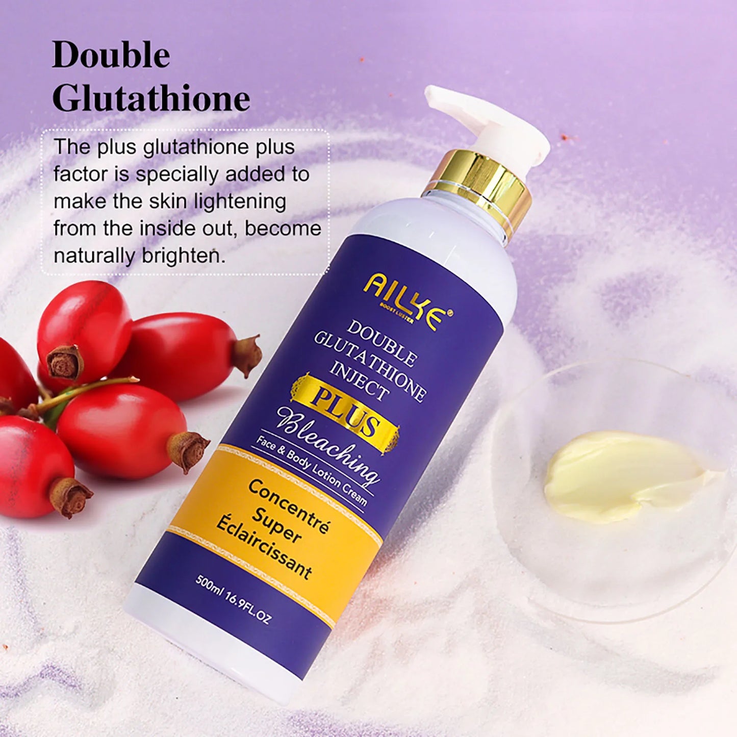 AILKE Double Glutathione Brightening Face Serum for Freckles